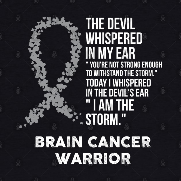 The Devil- Brain Cancer Awareness Support Ribbon by HomerNewbergereq